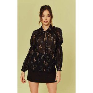 For Love & Lemons Delta floral blouse (M)